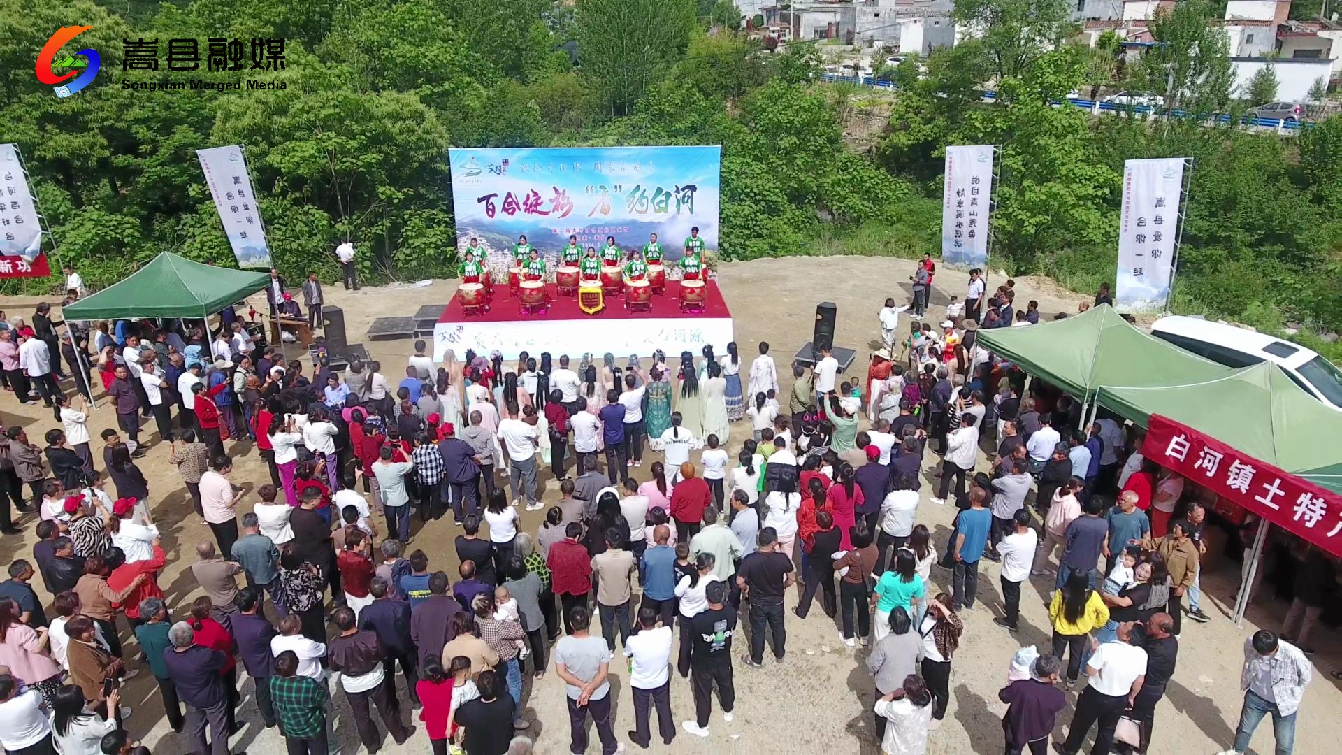 5月30日,河南嵩县第二届大叶百合文化艺术节在白河镇上庄坪村万亩大叶